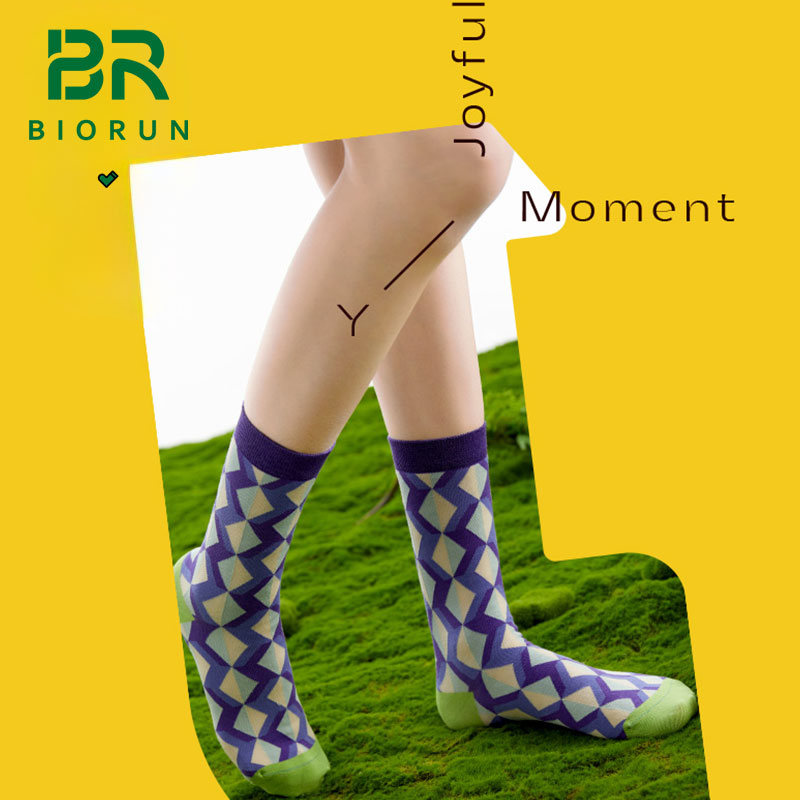 Geometric & Colorful Cotton Socks | Bold self-expression through patterns.