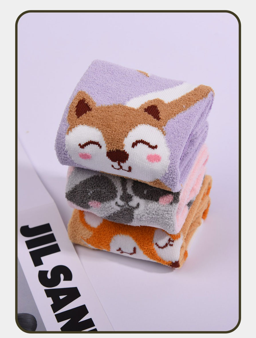 cute animal design casual socks